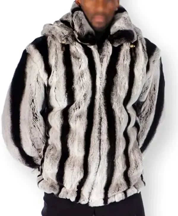 Rex Chinchilla Grey And Black Jacket