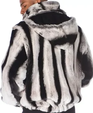 Rex Chinchilla Grey And Black Jacket back