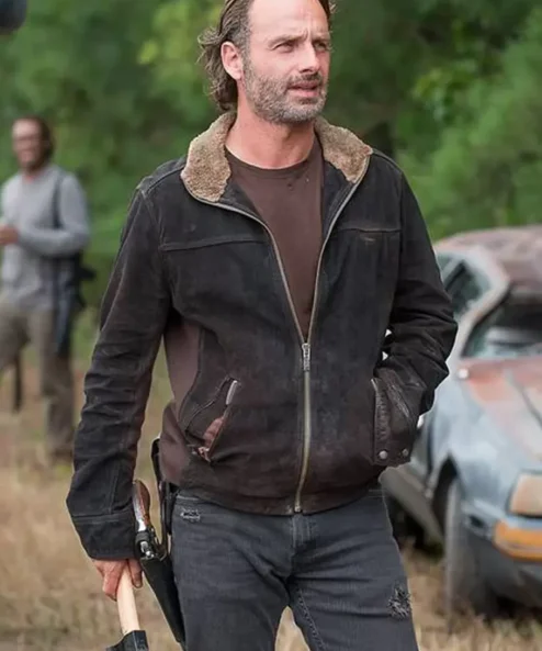Rick Grimes The Walking Dead Suede Leather Jacket