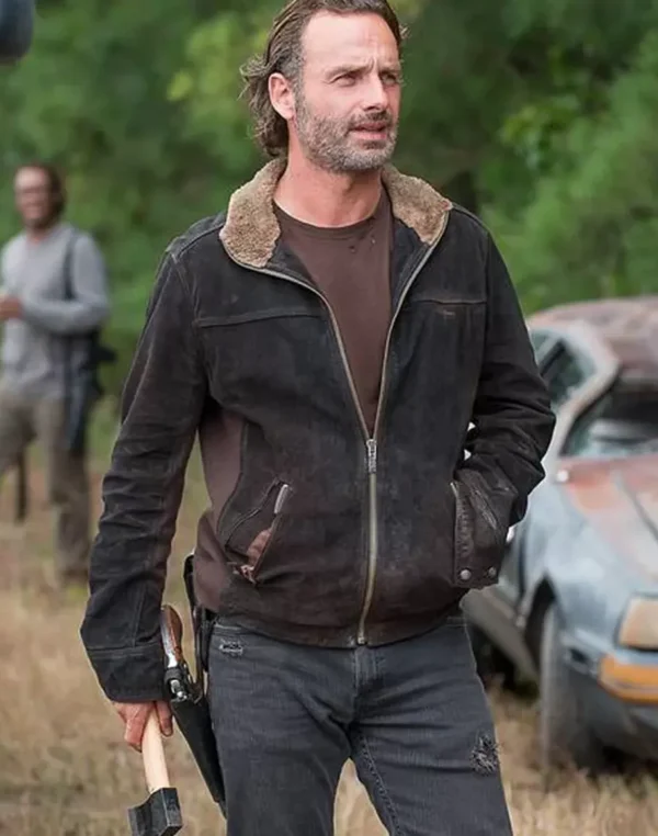 Rick Grimes The Walking Dead Suede Leather Jacket