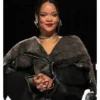 Rihanna Halftime Show 2023 Fur Leather Jacket