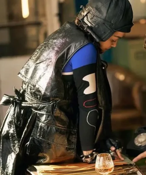 Rita-Ora-Twist-2021-Dodge-Black-Trench-Coat-For-Sale