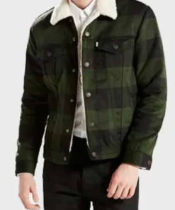 Riverdale Luke Perry Cotton Plaid Green Jacket front look