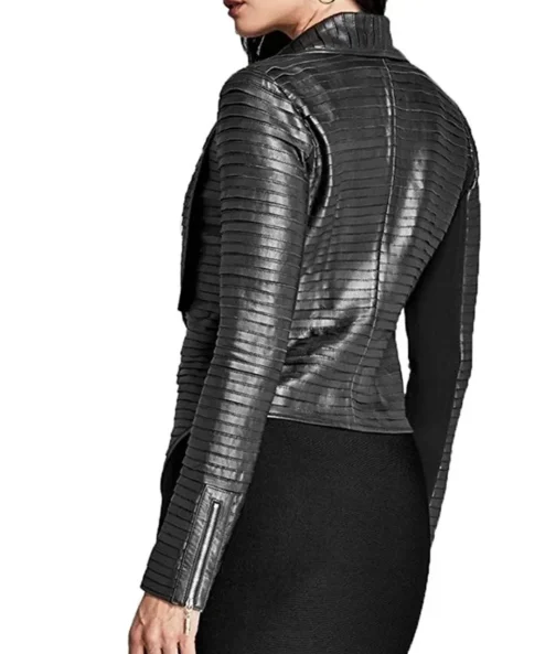 Riverdale Madelaine Petsch Leather Black Jacket back look