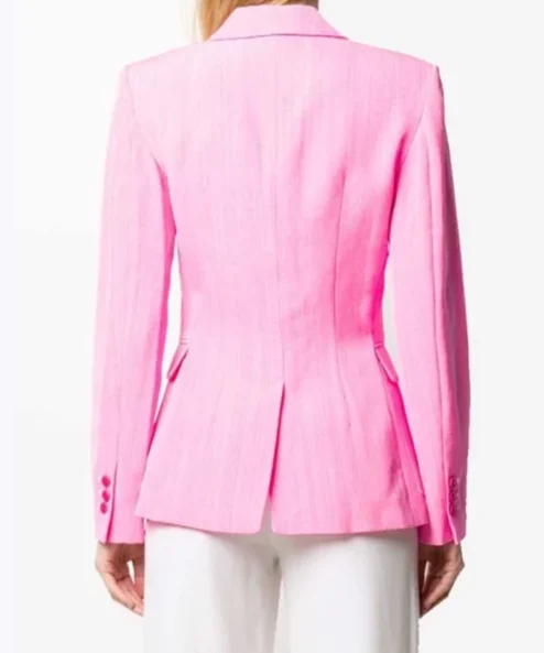 Riverdale S05 Madelaine Petsch Pink Suiting Fabric Blazer back look