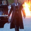 Rufus Sewell The Man in the High Castle Black Leather Trench Coat