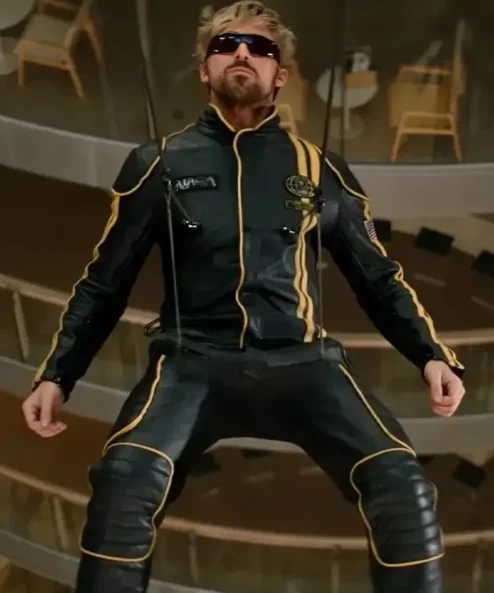 Ryan Gosling Black Leather Jumpsuit