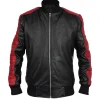 The Fall Guy black PU leather jacket with erect collar