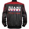 The Fall Guy Miami Vice Stunt Team black leather jacket