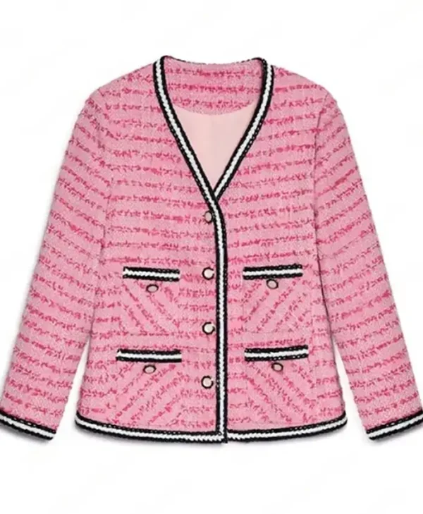 SNL Dua Lipa Tweed Pink Jacket