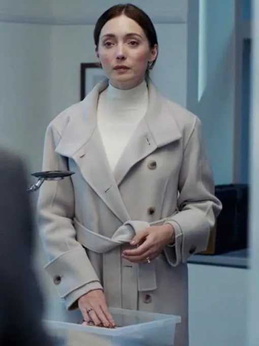 Grace Macdonald 2023 Safe Home S01 Grey Trench Coat
