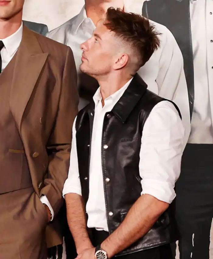 Saltburn Barry Keoghan Leather Vest