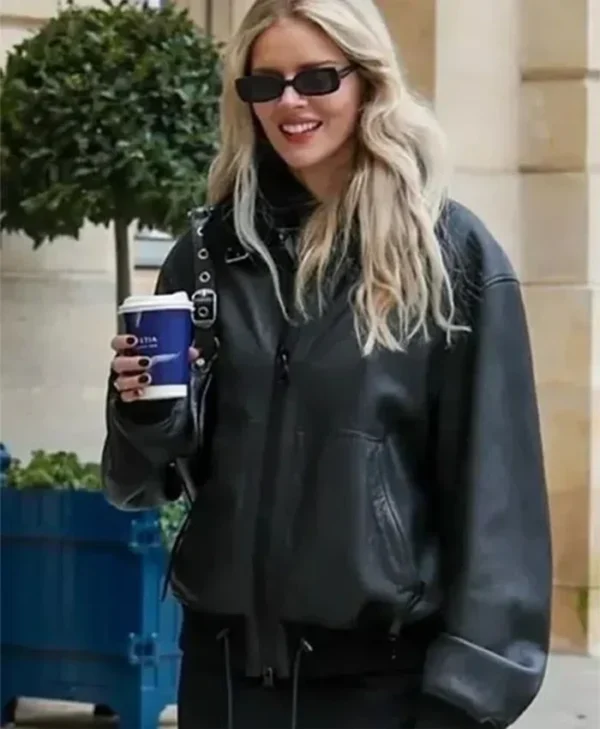 Samara Weaving Bomber Black Jacket