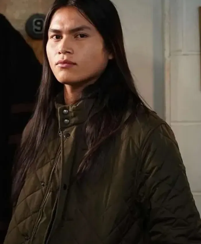 Sanguinet-Shoresy-S02-Harlan-Blayne-Kytwayhat-Green-Quilted-Jacket