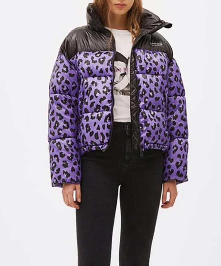 Sara Yang Love Life Leopard Polyester Jacket