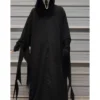 Scream Movie Ghost Black Long Wool Hooded Coat