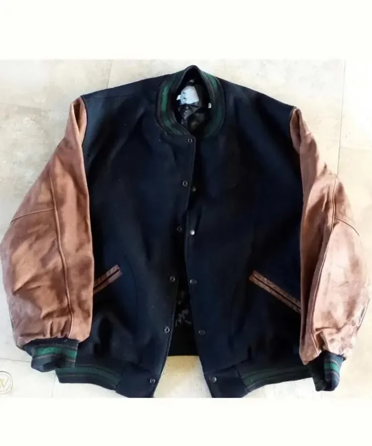 Seinfeld Varsity Bomber Jacket with Leather Sleeves