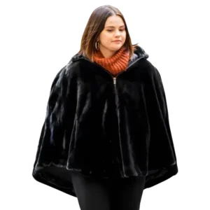 Selena Gomez Only Murders in the Building Black Cape Coat