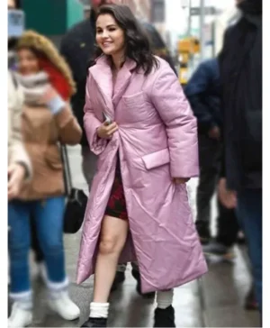 Selena Gomez Only Murders in the Building S03 Pink Puffer Coat