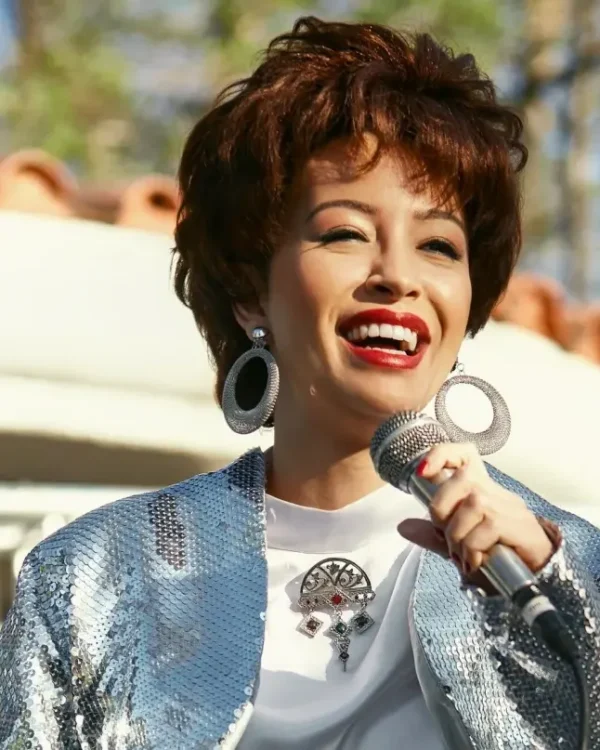 Selena Quintanilla Christian Serratos Silver Cropped Jacket