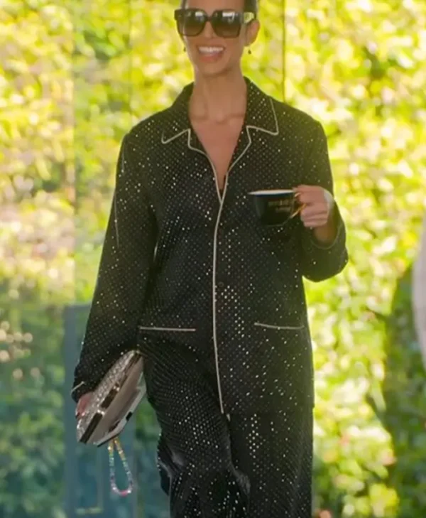 Selling-The-OC-S02-Polly-Brindle-Black-Twill-Pajamas-Set