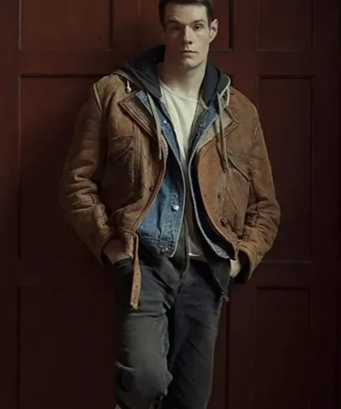 Sex Education Adam Groff Brown Leather Jacket