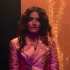 Sex Life Billie Connelly Pink Biker Jacket