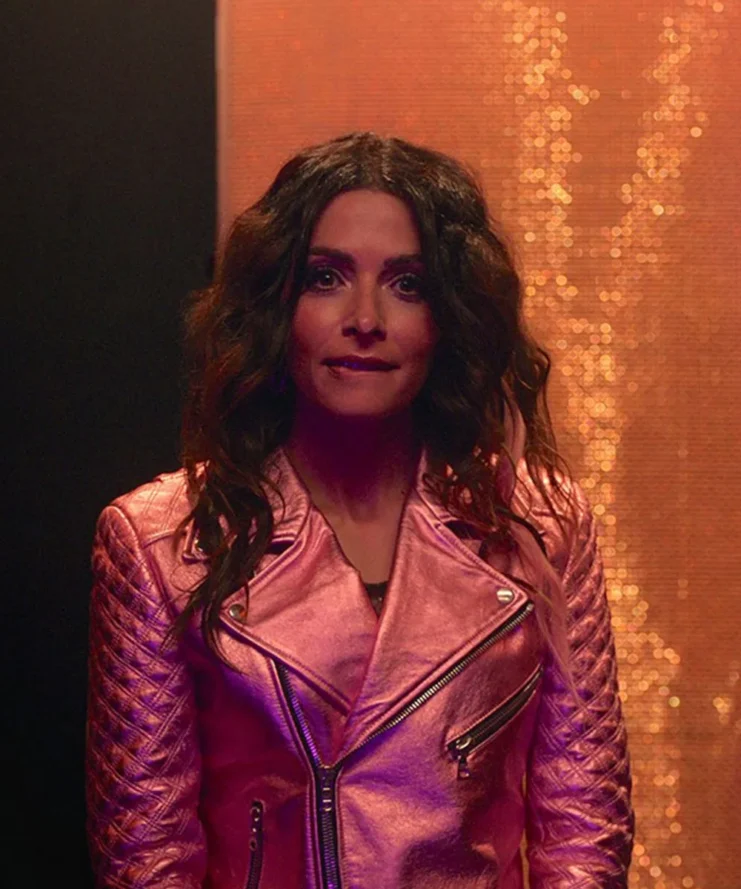 Sex Life Billie Connelly Pink Biker Jacket