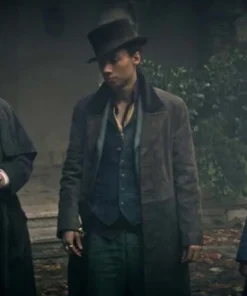 Shadow and Bone Jesper Fahey Brown Suede Leather Coat