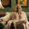 Sharon Stone 2020 TV Series Ratched Season 01 Lenore Osgood Long White Fur Coat