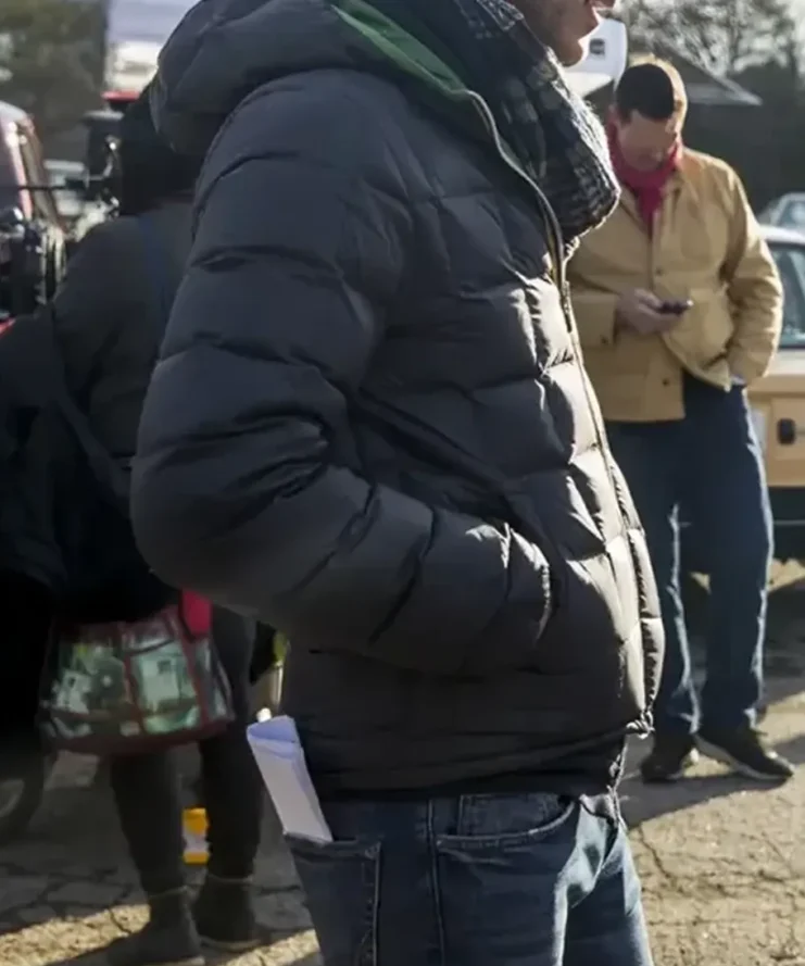 Shawn Levy Stranger Things Puffer Black Hooded Jacket