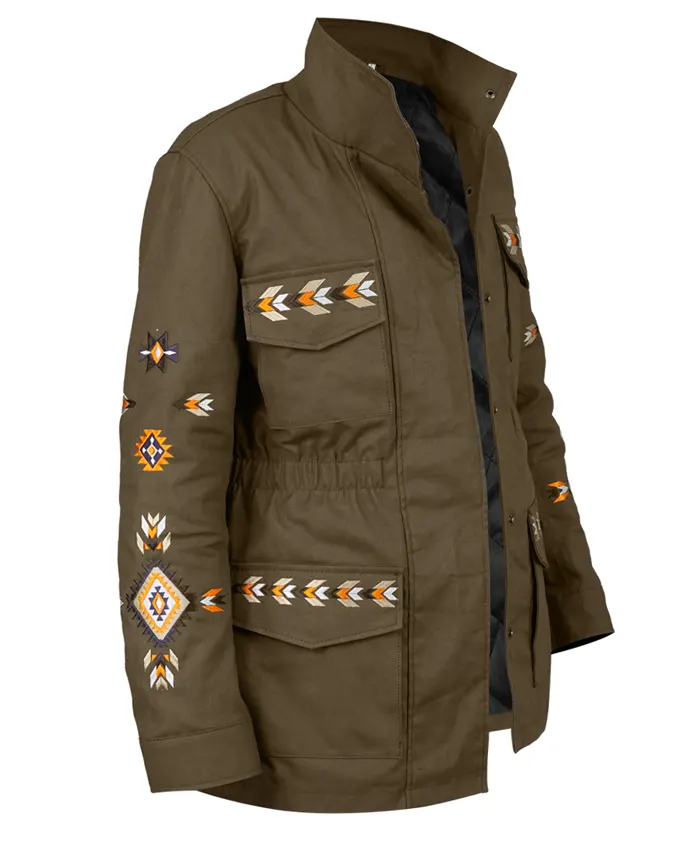 Shop Camilla Luddington TV Series Greys Anatomy Jo Wilson Green Cotton Jacket