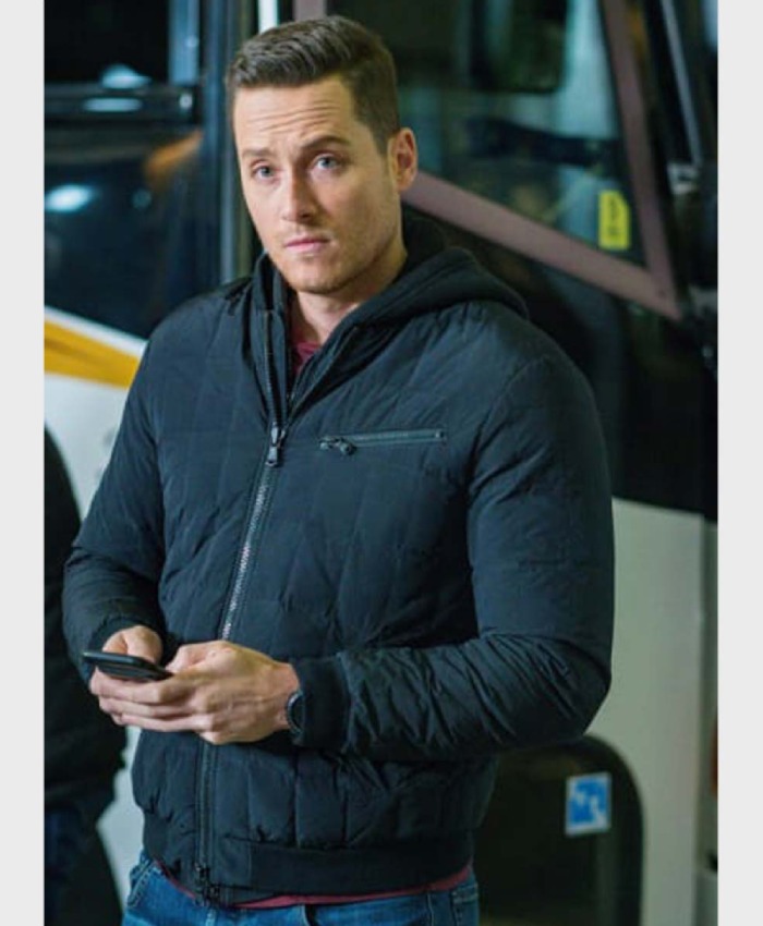 Jesse Lee Chicago P.D Jay Halstead Soffer Polyester Black Bomber Hood Jacket
