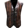 Men & Women Brown Crocodile Leather Vest For Men and Women