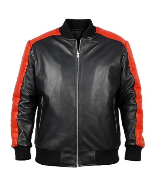 Shop Colt Seavers The Fall Guy 2024 Movie Black and Red Leather Jacket