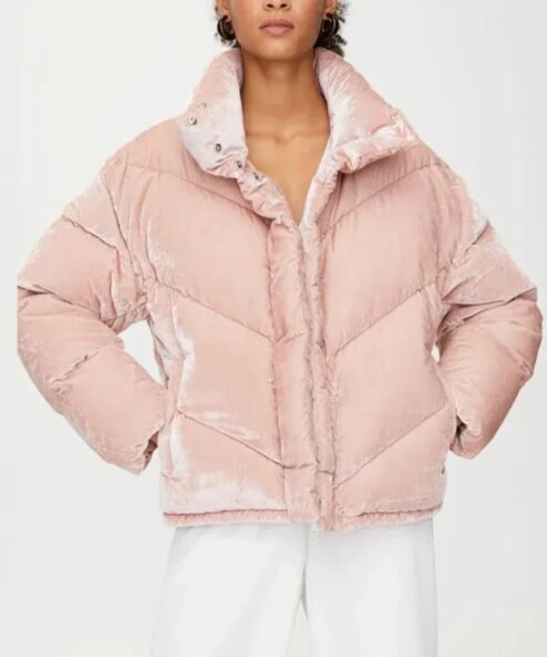 Shop Wynonna Earp Waverley Pink Puffer Jacket