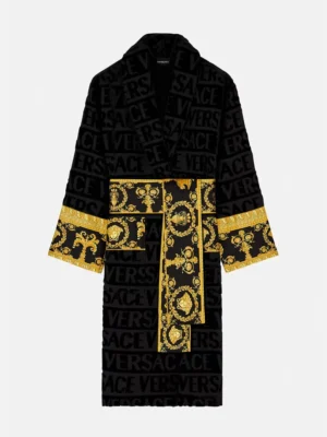 Short Versace Black Gold Robe Unisex