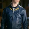 Smallville Calum Worthy Blue Costume Leather Jacket