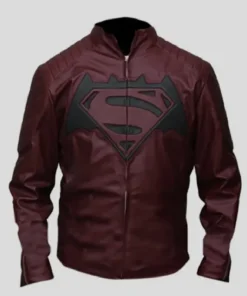 Smallville Superman Maroon And Black Leather Jacket