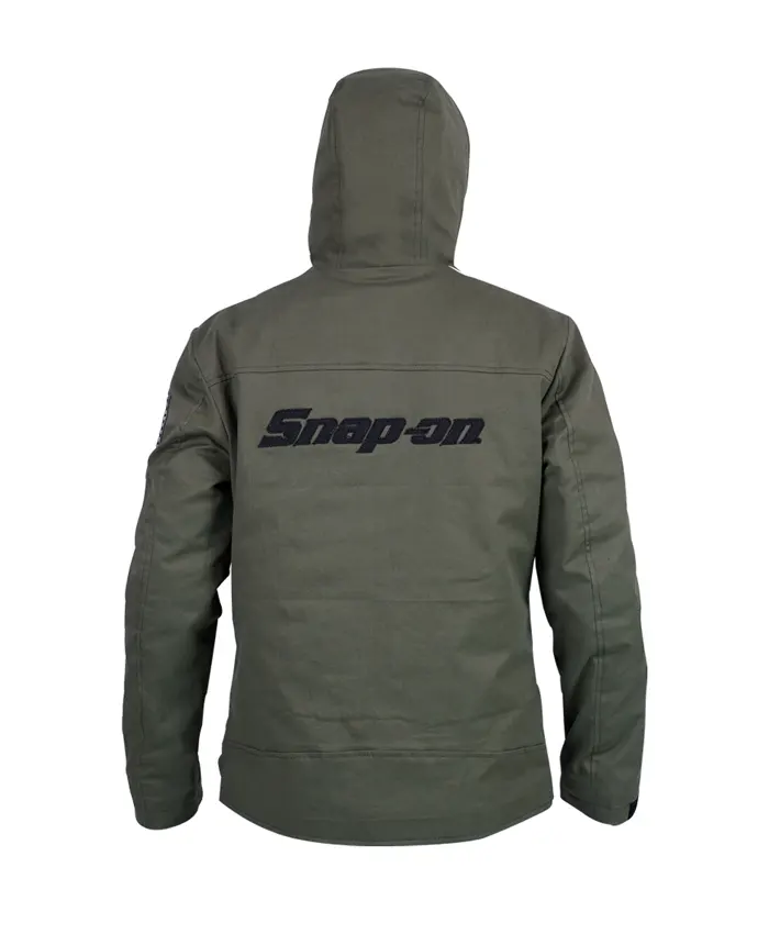 Snap-On Green Hooded Jacket Back