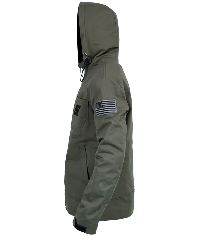Snap-On Green Hooded Jacket Left