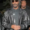 Snoop Dogg Black Biker Leather Jacket