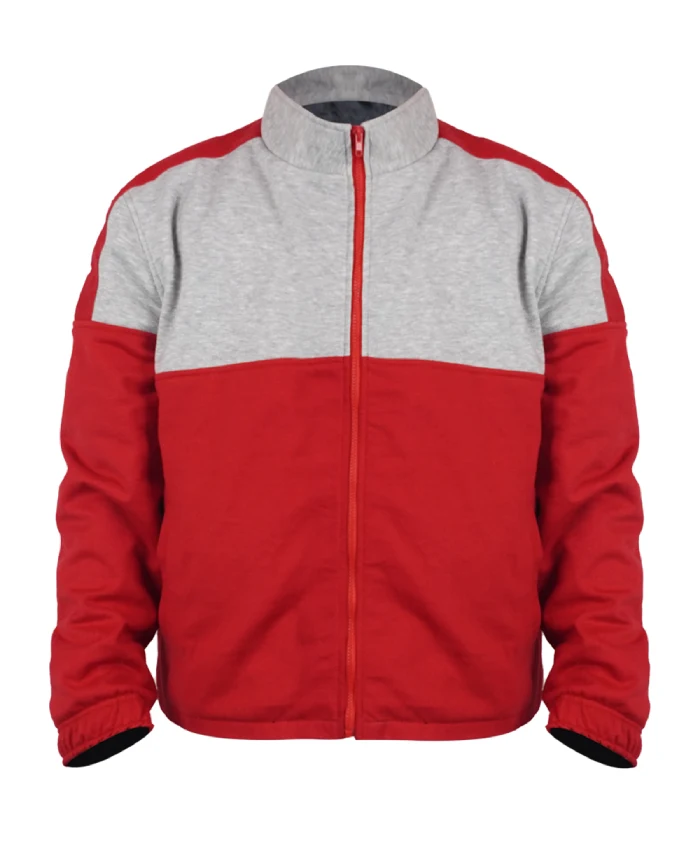Soldier Boy Red and Grey Leather Jacket