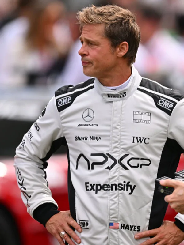 Sonny Hayes F1 Brad Pitt Cotton White and Black Costume Racer Jacket