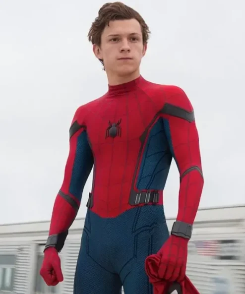 Spider Man Homecoming Red Leather Zip Up Jacket
