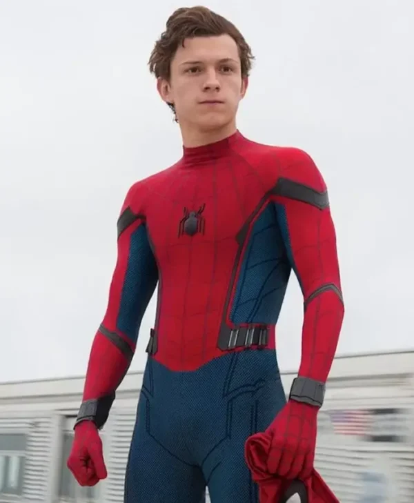 Spider Man Homecoming Red Leather Zip Up Jacket