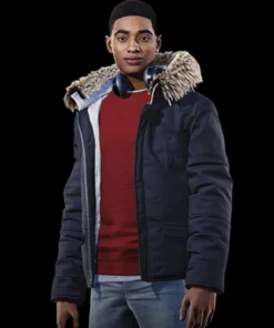 Spider-Man Miles Morales Cotton Hooded Parka Jacket