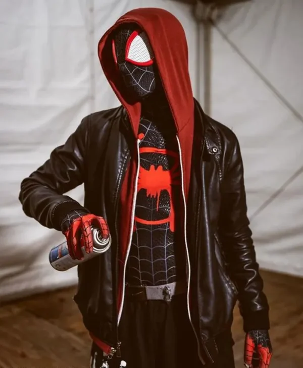 Spider-Man Miles Morales Kids Spider Leather Jacket