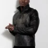 Spiderman 3 Venom Black Leather Slimfit Jacket