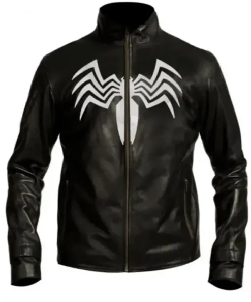 Spiderman 3 Venom Black Leather Spider Jacket